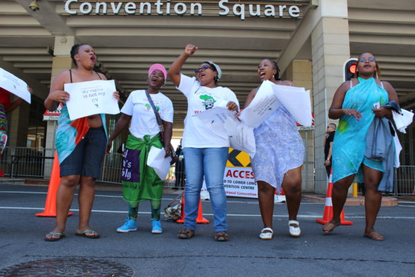 Activists protest in South Africa for climate justice