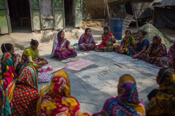 Sabita Rani runs a training session on leading emergency response in disaster prone Southern Bangladesh.