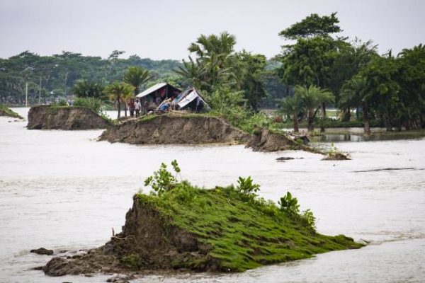 The damages of flooding in Patuakhali