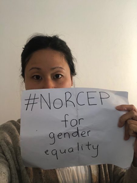 Sample of #NoRCEP photo for petition