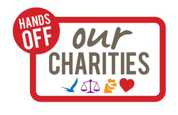 Hands Off Our Charities logo