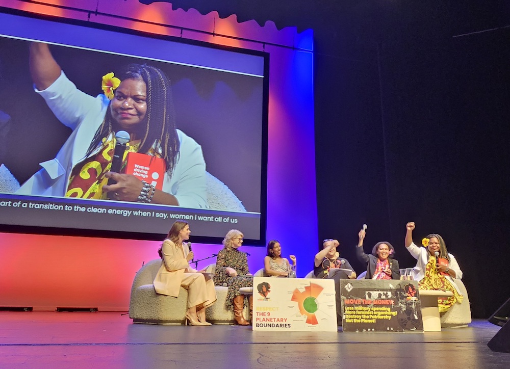 Flora Vano on the plenary stage at Women Deliver