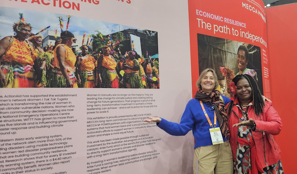 Harriet Pratten and Flora Vano launch ActionAid photo exhibition at Women Deliver